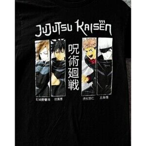 Jujutsu Kaisen Crunchyroll Mens M Black Anime Graphic T Shirt Gojo Yuji